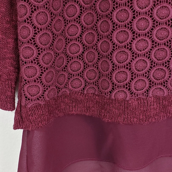 Lucky Brand Cranberry Sweater Top - Picture 7 of 7